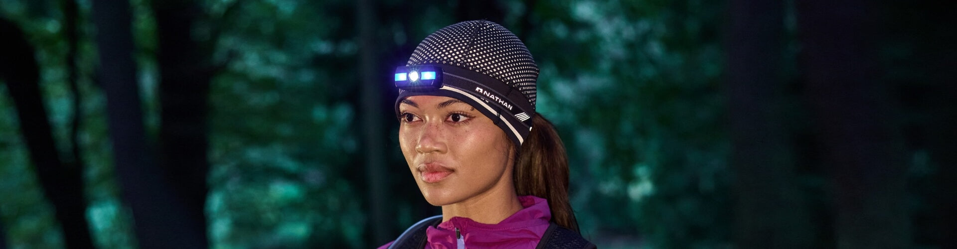 Runner Wearing Headlamp