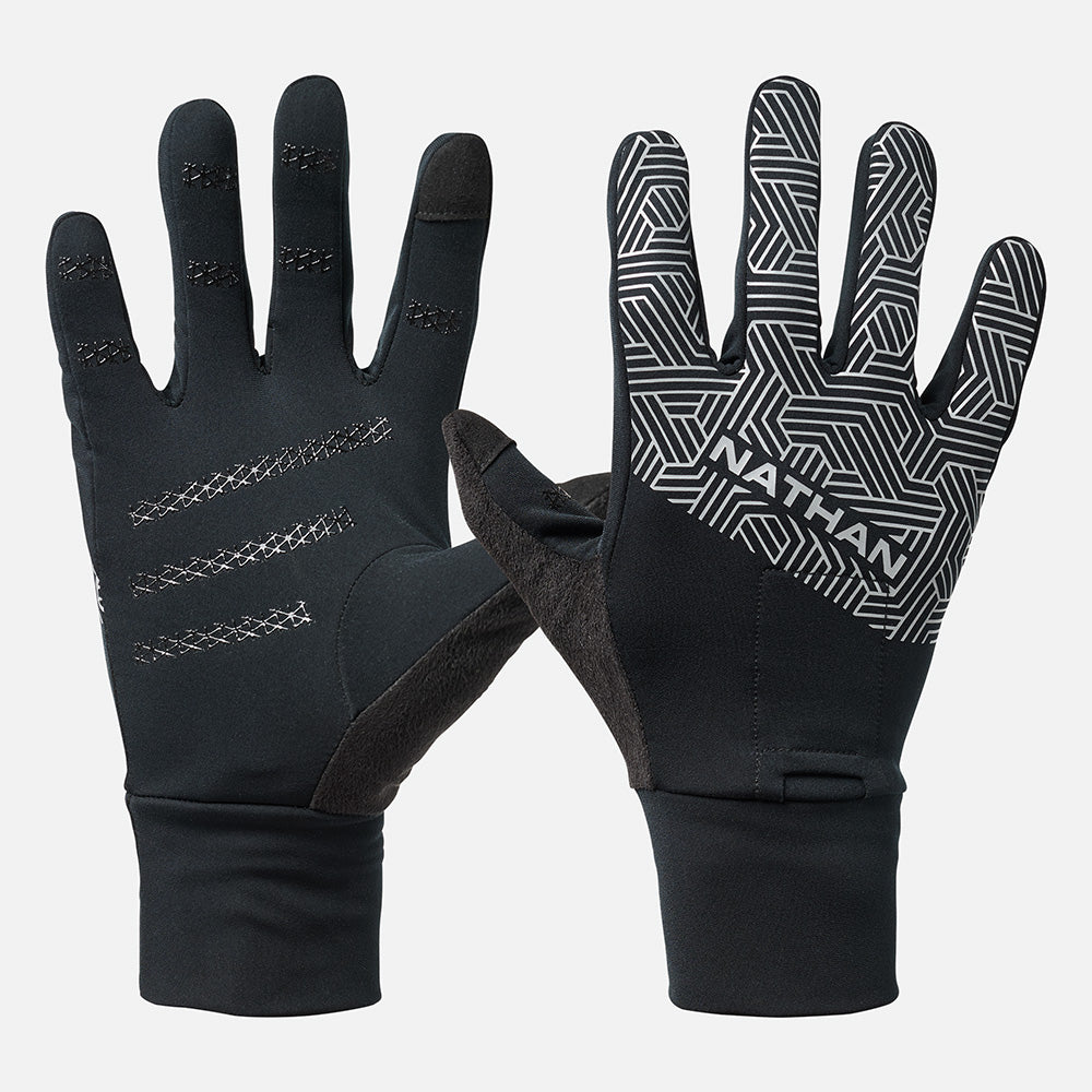 cold.rdy reflective detail running handschuhe Nathan Sports HyperNight 2 Reflective Gloves