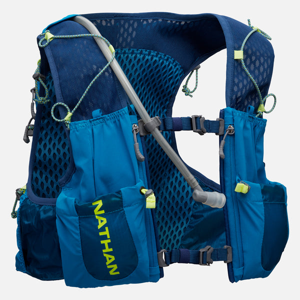 color:Deep Blue/Safety Yellow||view:SKU image primary||seo:Nathan VaporAir 3.0 7 Liter Men's Hydration Pack - Deep Blue/Safety Yellow - Front of Pack-primary