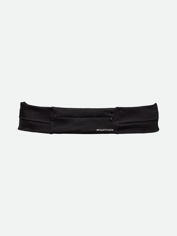 color:Black||view:SKU Image Primary||seo:Nathan Adjustable-Fit Zipster 2.0 Black Training Waist Belt - Front View with Storage Pocket for Gels, Keys, Cell Phone & More-primary