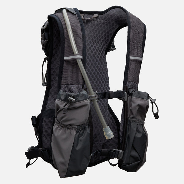 color:Charcoal/Reflective Silver||view:sku image primary||seo:Nathan TrailMix 2.0 12 Liter Unisex Hydration Pack - Charcoal/Reflective Silver - Front of Pack-primary