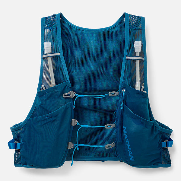 color:Sailor Blue/Deep Blue||view:sku image primary||seo:Nathan Pinnacle Breeze 4 Liter Unisex Hydration Race Vest - Sailor Blue/Deep Blue - Front of Pack-primary