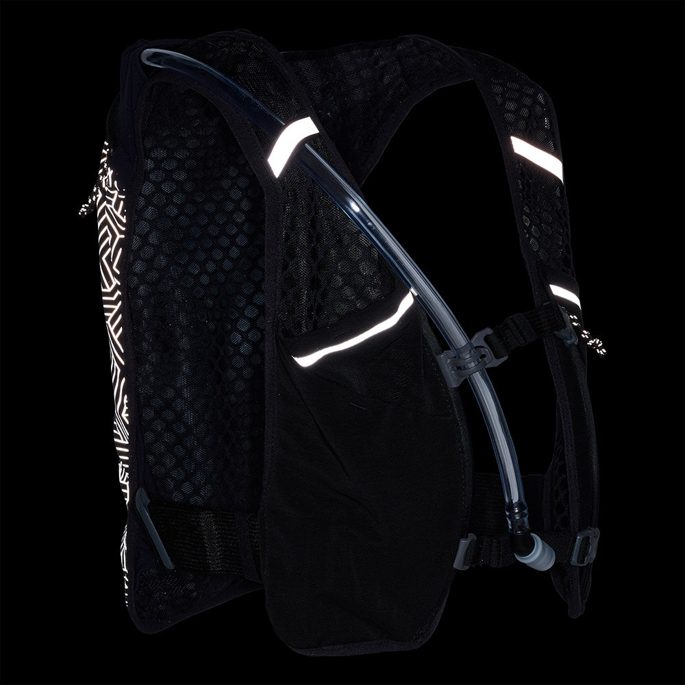 Nathan Hypernight QuickStart 2.0 - Zaino Idratante 4L Con Sacca 1,5L, Riflettente Per Corsa Notturna E Trail - 2