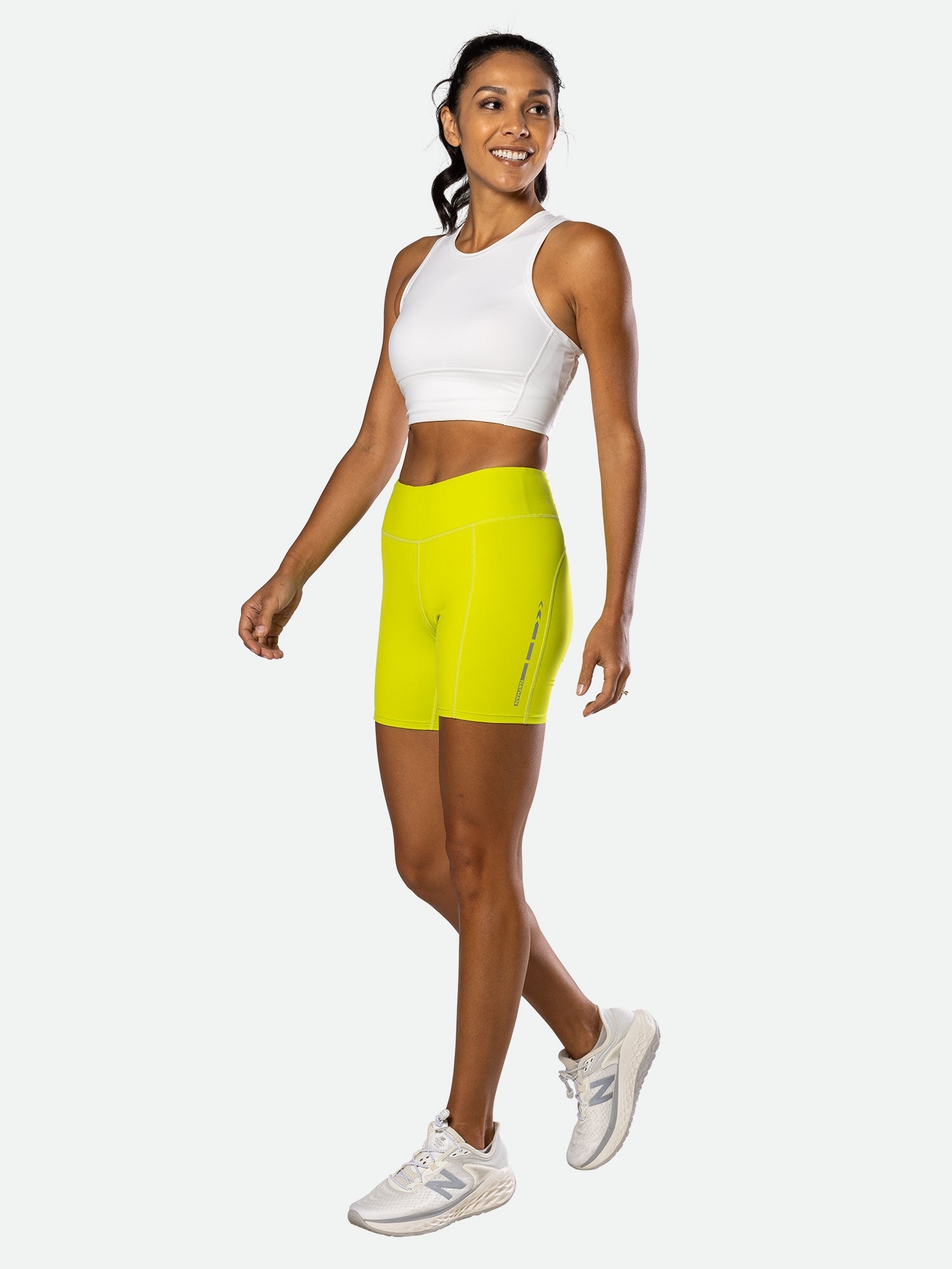 Yellow sports hot sale crop top