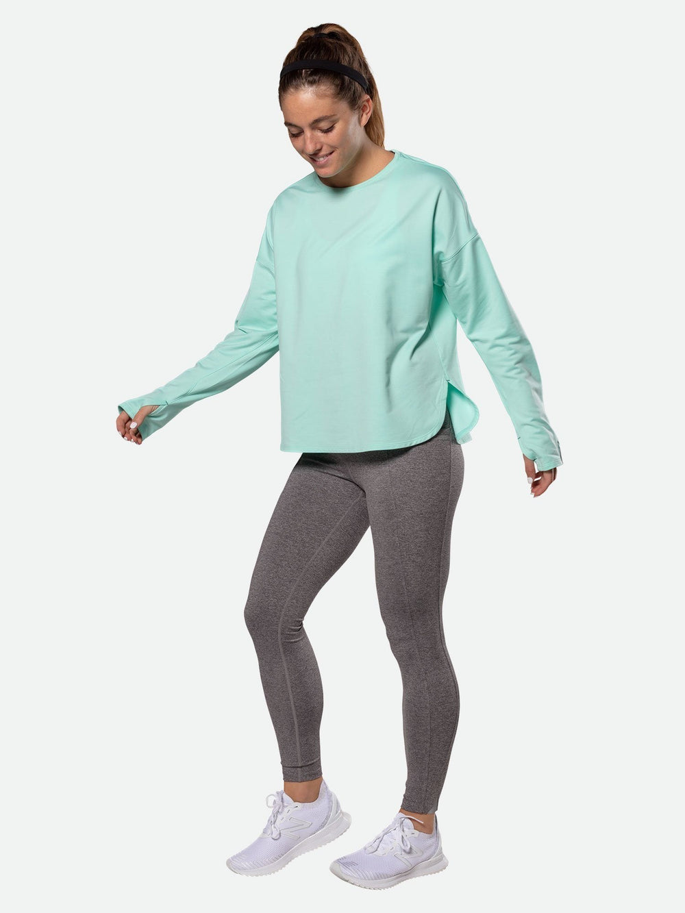 NWT Lululemon Back In Action Long Sleeve Shirt Delicate Mint Size ：8