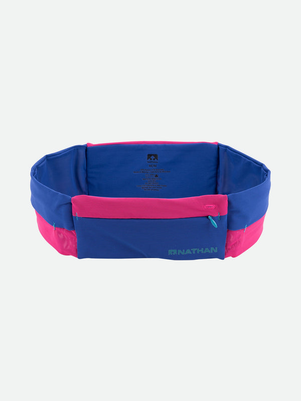 color:90s Purple Pink||view SKU image primary||seo:NATHAN Zipster Lite Training Waist Belt - Pink/Purple - Front of Belt-primary