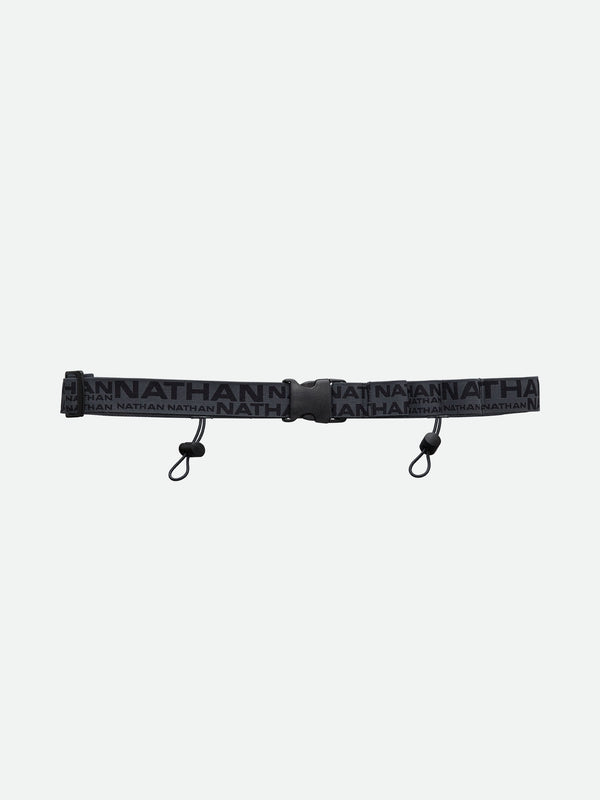 color:Black/Reflective Silver||view:SKU Image Primary||seo:NATHAN Race Number Belt Nutrition Waist Belt - Black/Reflective Silver - Front View-primary